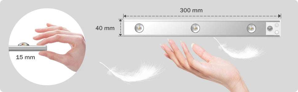 LumaNest™ Motion Sensor LED Light – USB Rechargeable, 3 Color Modes for Cabinets, Wardrobes & Stairs